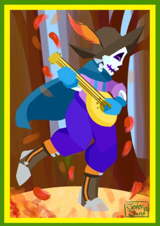 Art Fight 2022; Jangles! a good skele lad. Belongs to TheMissingMarbles